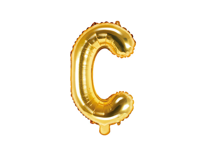 Palloncino in foil Lettera C Oro Vuoto 35cm