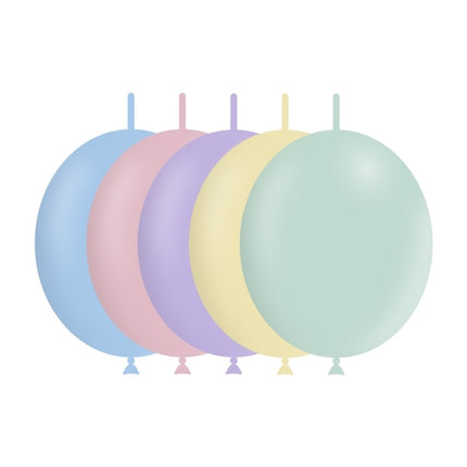 Palloncini a bottone colorati pastello 30cm 50pz