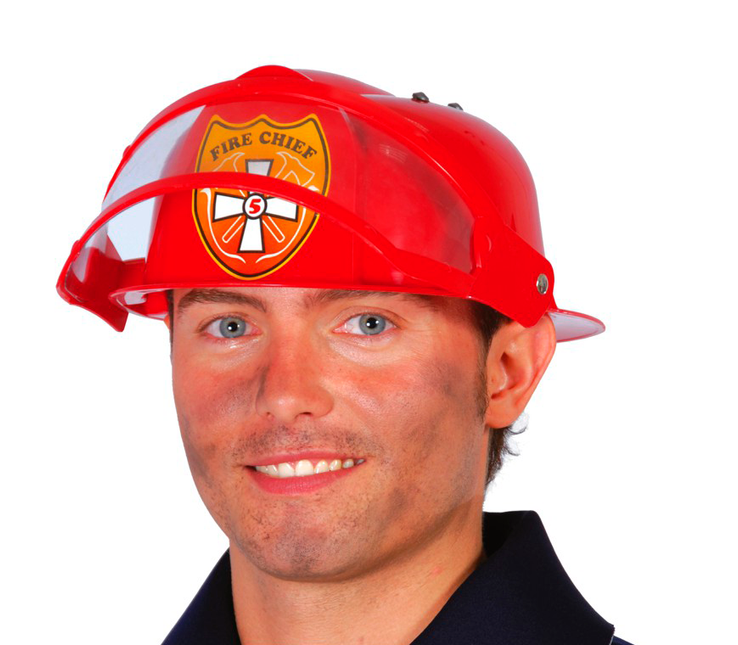 Casco da vigile del fuoco rosso