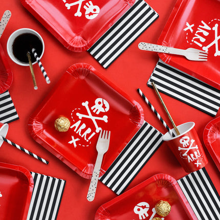 Cannucce di carta nere 19,5 cm 10 pezzi