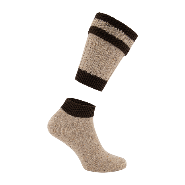Calzini Oktoberfest Marrone Beige Uomo 2 Pezzi