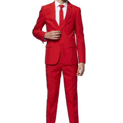 Ragazzo con tuta rossa adolescente <tc>OppoSuits</tc>