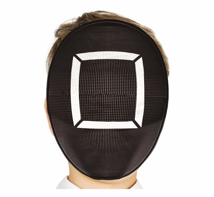 Maschera nera Quadrato bianco