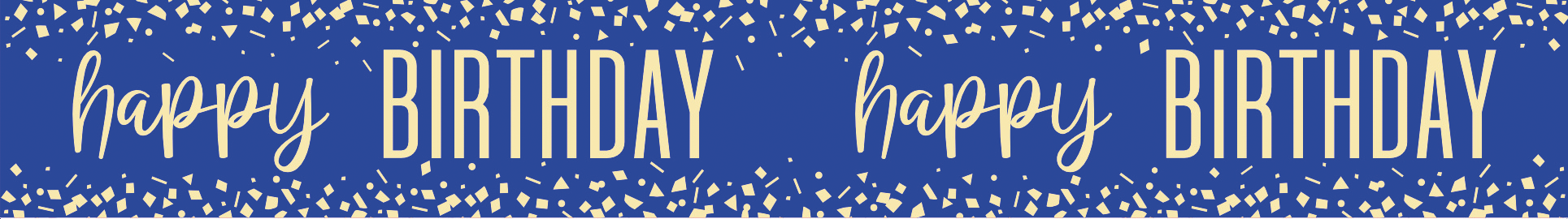 Striscione Buon Compleanno Blu Scuro 2,74 m