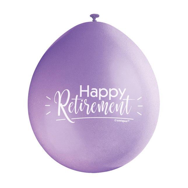 Palloncini Happy Retirement 28cm 10pz