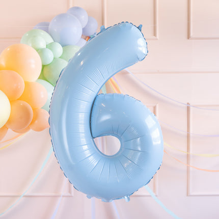 Palloncino figura 6 anni azzurro vuoto 72 cm