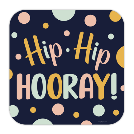 Cartello per porta Happy Birthday Hip Hip Hooray 50 cm