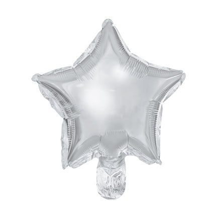 Palloncino ad elio Stella Argento Vuoto 25cm 25pz