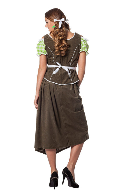 Abito Dirndl Verde Oktoberfest Donna