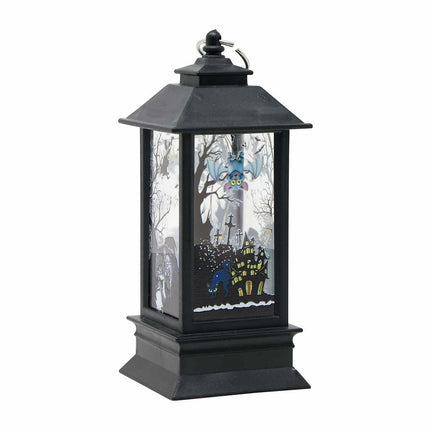 Lanterna di Halloween nera con luce 12,5 cm
