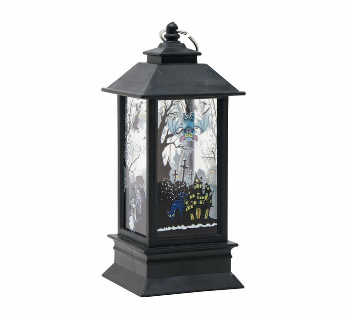 Lanterna di Halloween nera con luce 12,5 cm