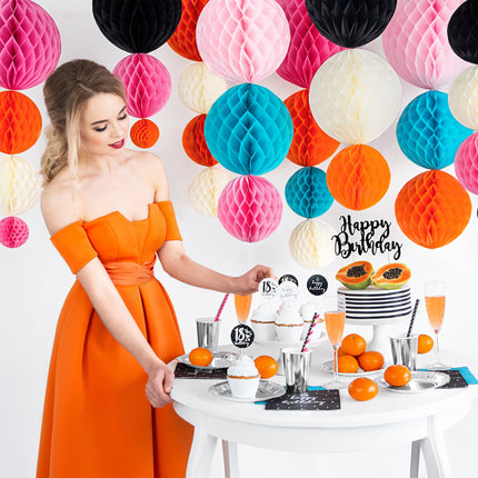 Cake topper Happy Birthday Nero 22,5 cm