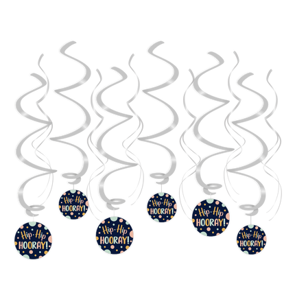 Decorazione da appendere Happy Birthday Hip Hip Hooray 70cm