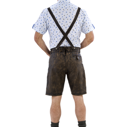 Lederhose marrone da uomo corto antico