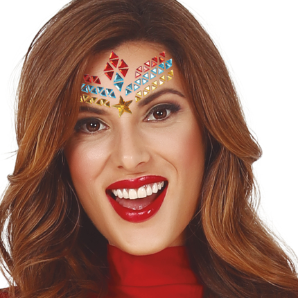Diamanti per il viso della supereroina