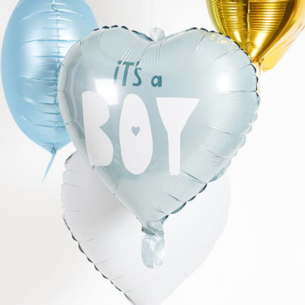 Palloncino a elio Cuore It's A Boy Blu Vuoto 45cm