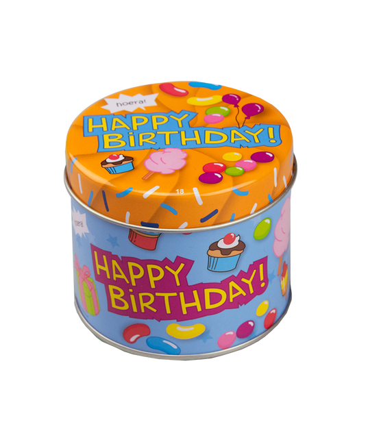 Barattolo di caramelle Happy Birthday 9cm