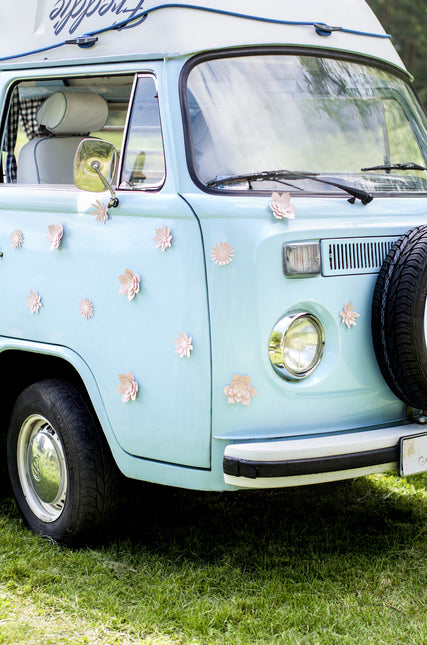 Fiori di carta rosa pastello 3 pezzi