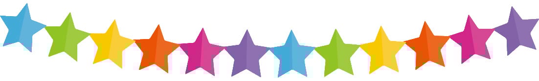 Ghirlanda di stelle colorate 6m