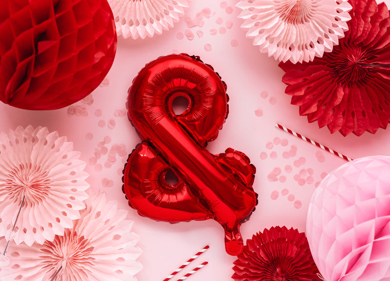 Palloncino in foil Lettera e Rosso Vuoto 35cm