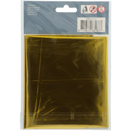 Palloncino Foil Figura 7 Gold Metallic XL 86cm vuoto