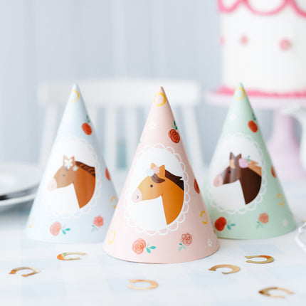 Cappelli da festa a forma di cavallo 16 cm 6 pezzi