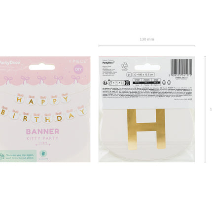 Ghirlanda di lettere Happy Birthday 2,8 m