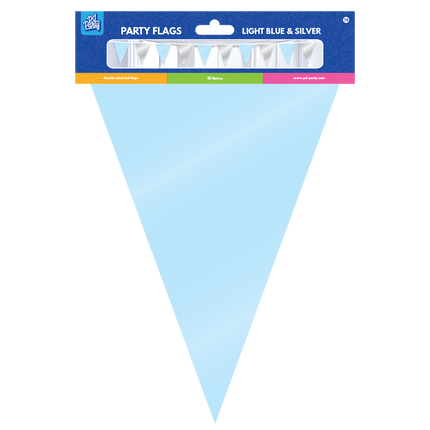 Ghirlanda blu argento metallizzata 10m