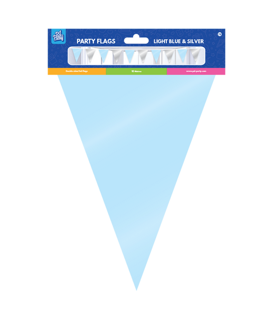 Ghirlanda blu argento metallizzata 10m