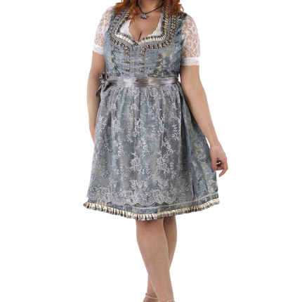 Oro Argento Abito Dirndl Oktoberfest Donna 2 Pezzi