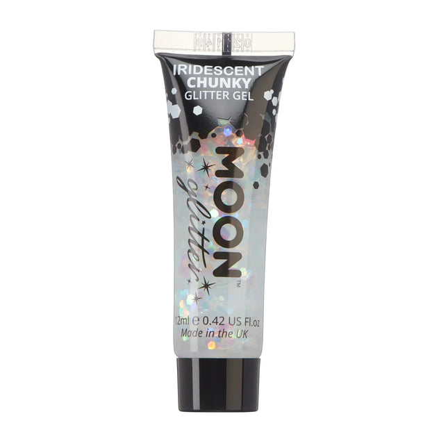 Moon Glitter Iridescent Chunky Glitter Gel Bianco 12ml