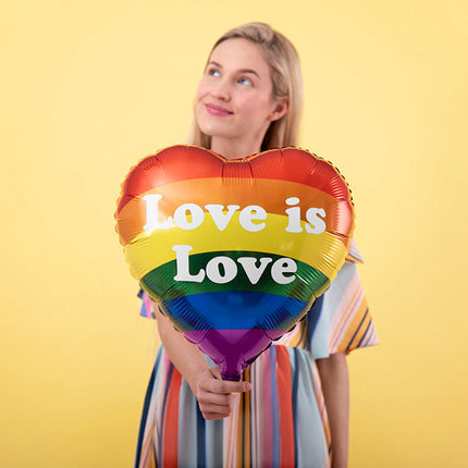 Palloncino ad elio Love Is Love vuoto 35 cm