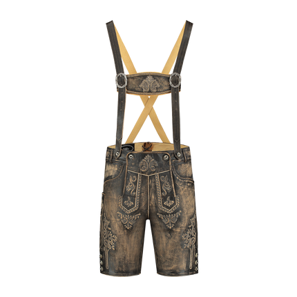 Lederhose marrone da uomo corto antico