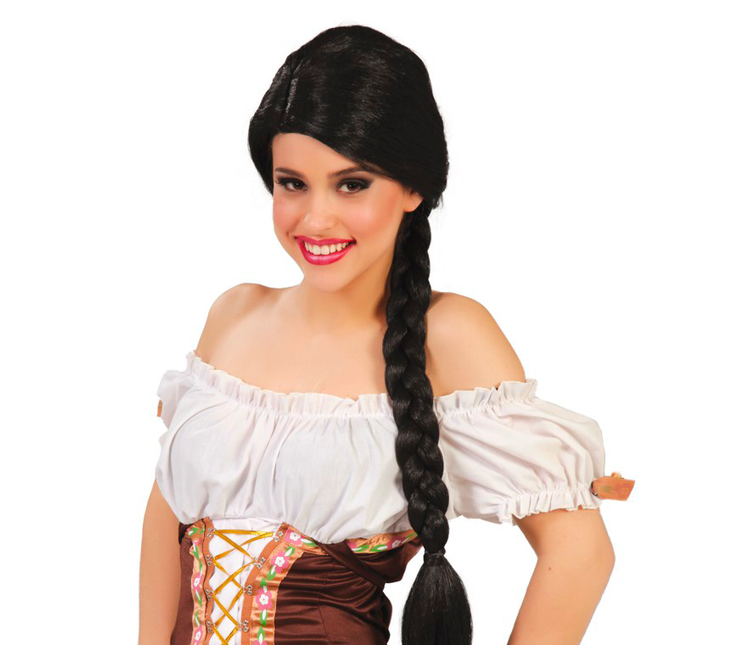 Treccia per parrucca nera