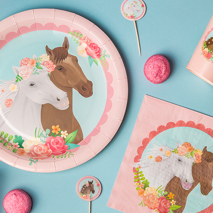 Tovaglioli a forma di cavallo 16cm 16pz