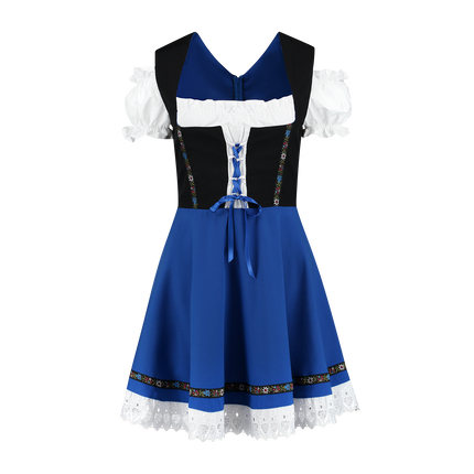 Abito Dirndl Oktoberfest Nero Blu Signore