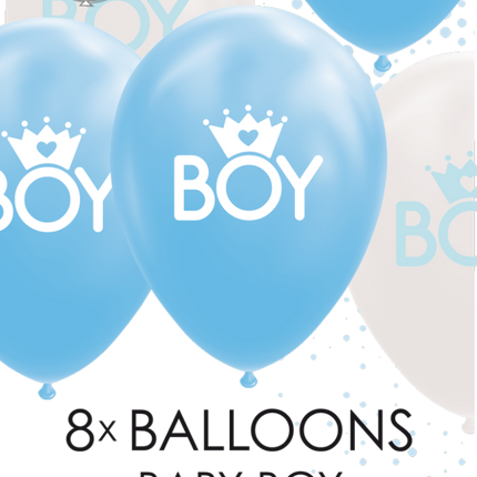 Palloncini nascita Ragazzo 30,5 cm 8 pezzi