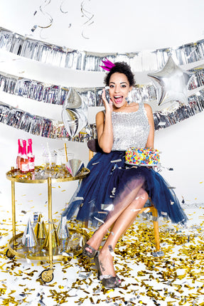 Cappelli da festa olografici glitterati 16cm 20pz