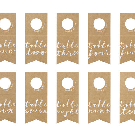 Numero da tavolo Ciondoli a bottiglia 18,5 cm 10 pezzi