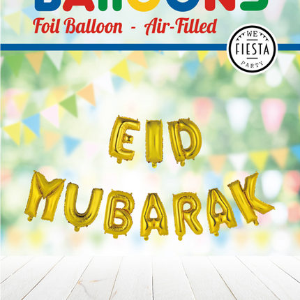 Palloncini Lettera Eid Mubarak Oro Vuoto 41 cm