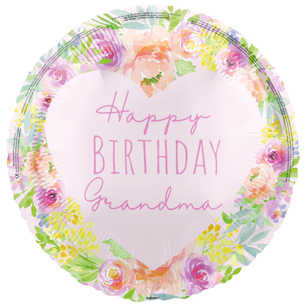 Palloncino a elio Happy Birthday Vuoto Nonna 45cm