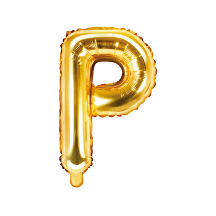 Palloncino in foil Lettera P Oro Vuoto 35cm