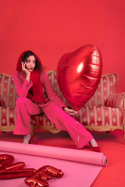 Palloncino ad elio Cuore Rosso Vuoto 45 cm