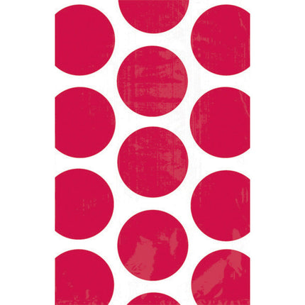 Sacchetti bianchi per la condivisione a pois rossi 10pz