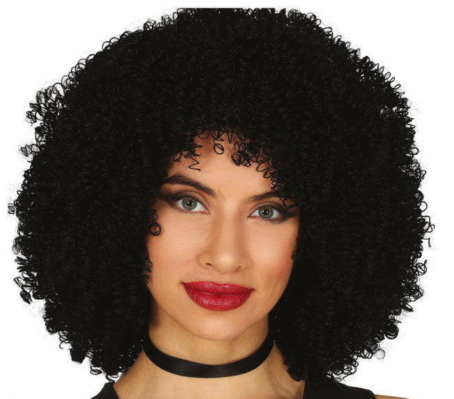 Parrucca afro nera