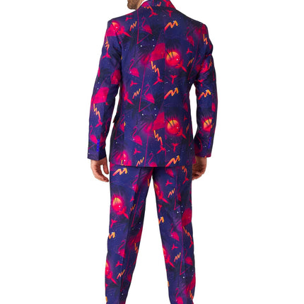 Abito da uomo retrò neon blu scuro <tc>Suitmeister</tc>