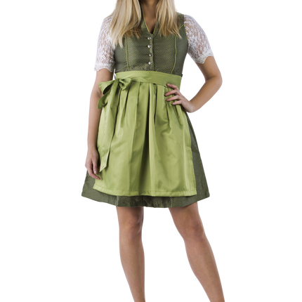 Abito Dirndl verde scuro Oktoberfest Donna 2 Pezzi