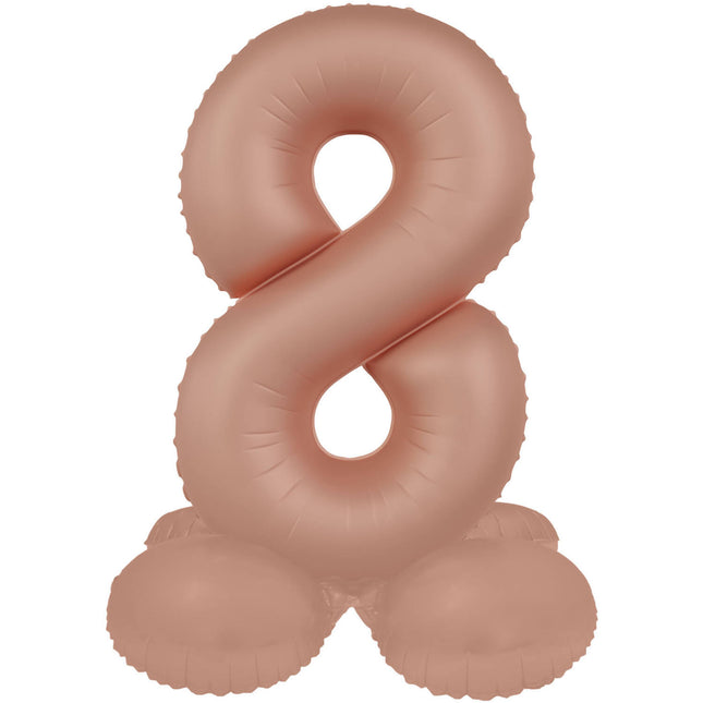 Palloncino a 8 anni con figura in oro rosa opaco da 72 cm