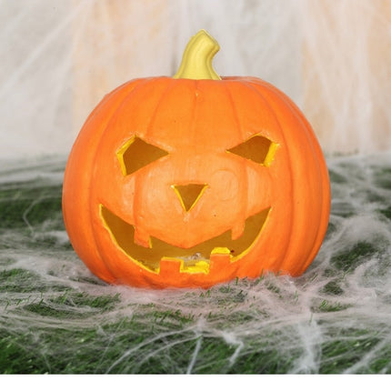 Zucca di Halloween arancione chiaro 16 cm