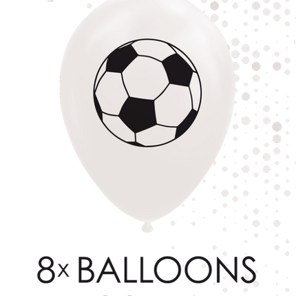 Palloncini bianchi da calcio 30,5 cm 8 pezzi